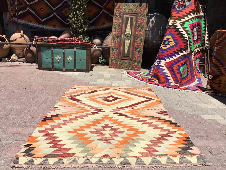 Vintage Turkish Kilim Rug 171cm x 113cm #208