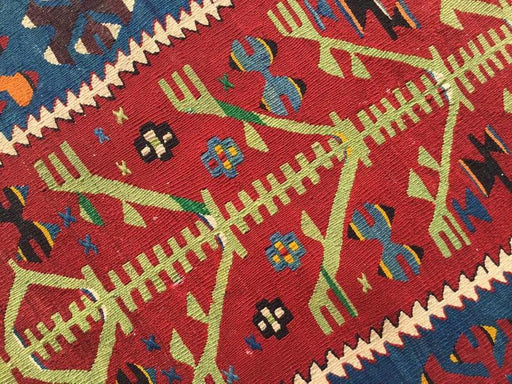 Vintage Turkish Kilim Rug 186cm x 96cm Hand Woven Wool