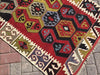 Vintage Turkish Kilim Rug 186cm x 96cm Hand Woven Wool