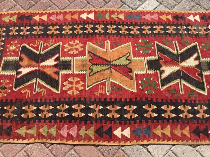 Vintage Turkish Kilim Rug 189cm x 108cm Classic Design