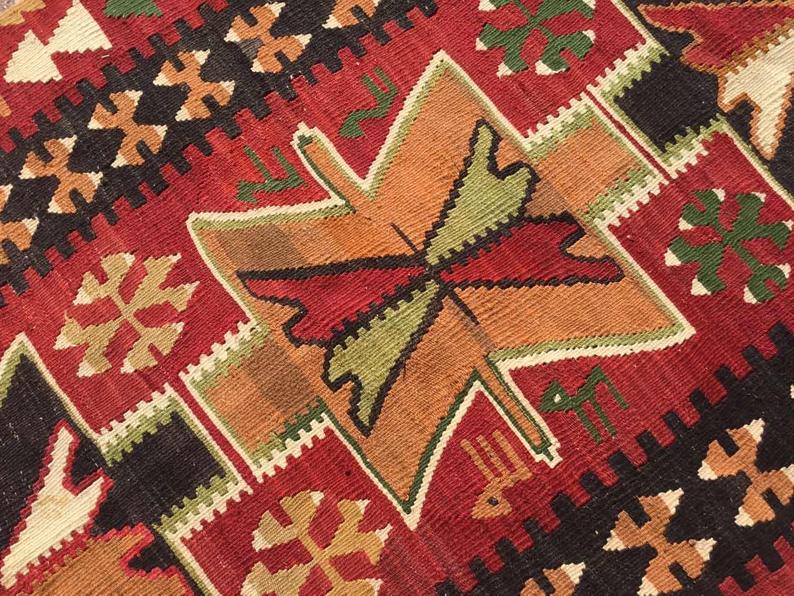 Vintage Turkish Kilim Rug 189cm x 108cm Classic Design