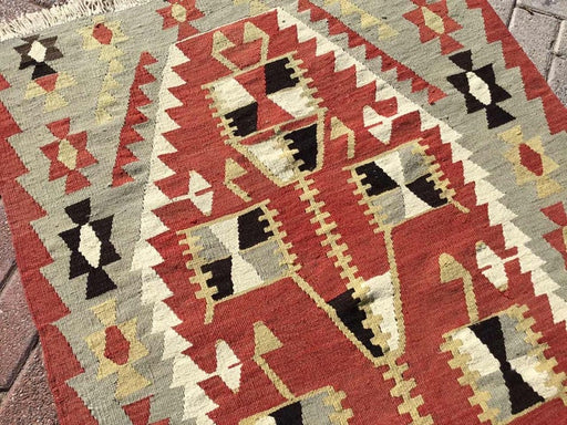 Vintage Turkish Kilim Rug 201Cm X 106Cm 45 Years Old