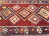 Vintage Turkish Kilim Rug 206x287 cm Diamond Pattern