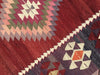 Vintage Turkish Kilim Rug 206x287 cm Diamond Pattern