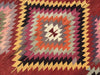 Vintage Turkish Kilim Rug 206x287 cm Diamond Pattern