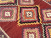 Vintage Turkish Kilim Rug 206x287 cm Diamond Pattern