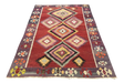 Vintage Turkish Kilim Rug 206x287 cm Diamond Pattern