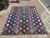 Vintage Turkish Kilim Rug 209cm x 292cm Hand-Knotted
