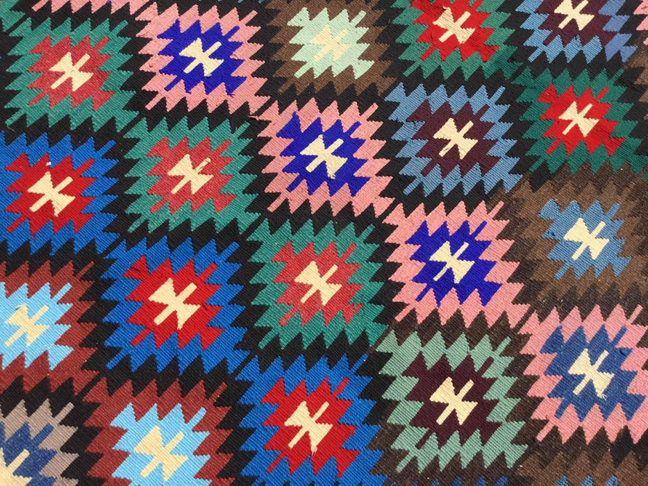 Vintage Turkish Kilim -matto 209cm x 292cm Käsinsolmittu