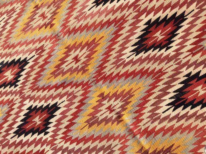 Vintage Turkish Kilim -matto 213cm x 154cm Käsintehty villa