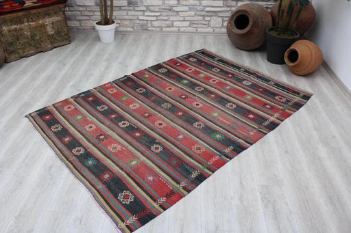 Vintage Turkish Kilim Rug 230cm x 161cm Shipping Worldwide
