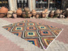 Vintage Turkish Kilim Rug 236cm x 167cm Handwoven Wool