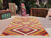 Vintage Turkish Kilim Rug 243cm x 173cm Handcrafted Wool