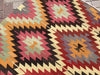 Vintage Turkish Kilim Rug 251cm x 161cm Handcrafted Design