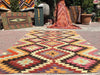 Vintage Turkish Kilim Rug 251cm x 161cm Handcrafted Design