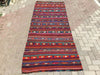 Vintage Turkish Kilim Rug 256cm x 122cm Wool Cotton