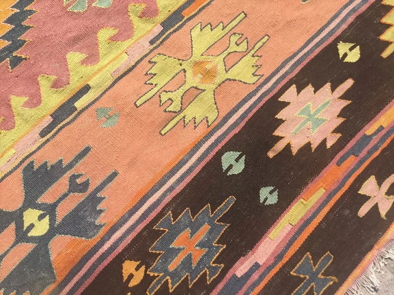 Vintage Turkish Kilim Rug 256cm x 133cm #807
