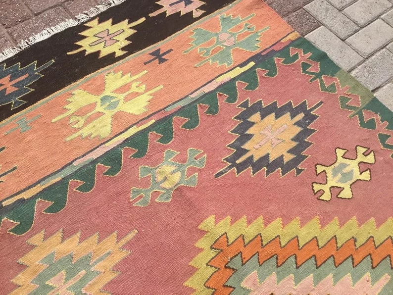 Vintage Turkish Kilim Rug 256cm x 133cm #807