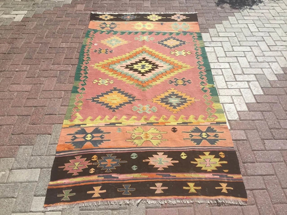 Vintage Turkish Kilim Rug 256cm x 133cm #807