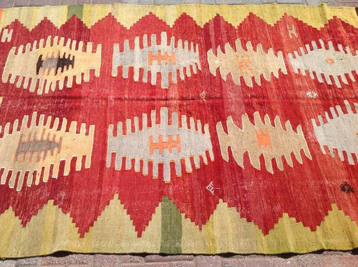 Vintage tyrkisk Kilim Teppe 264 Cm X 160 Cm Ullstoff