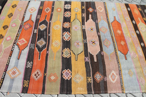 Vintage Turkish Kilim Rug 269cm x 152cm Handwoven Wool