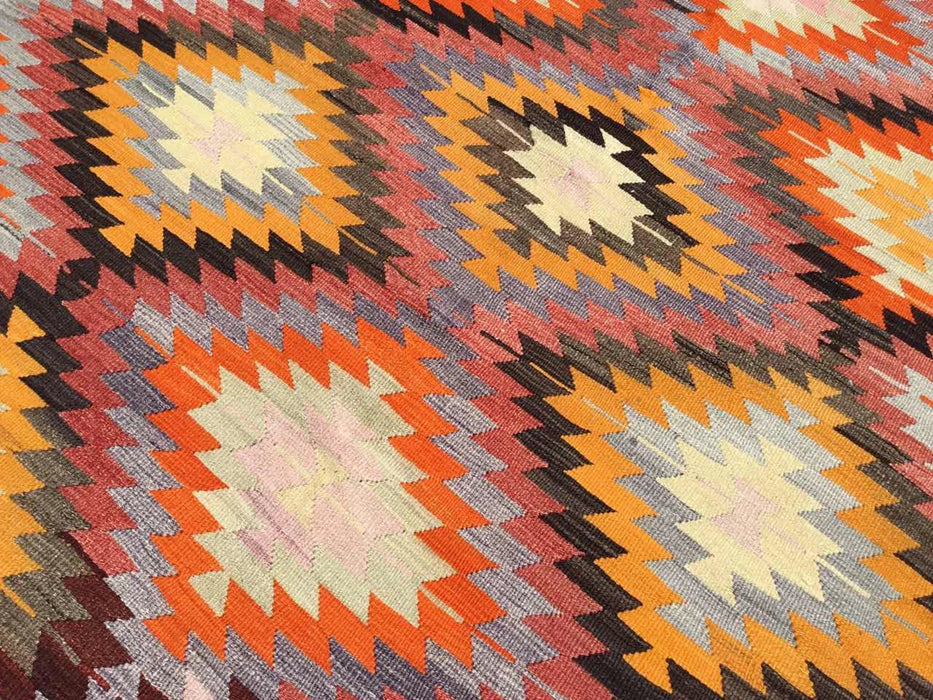 Tappeto Kilim turco vintage 278 cm x 184 cm in lana n. 792