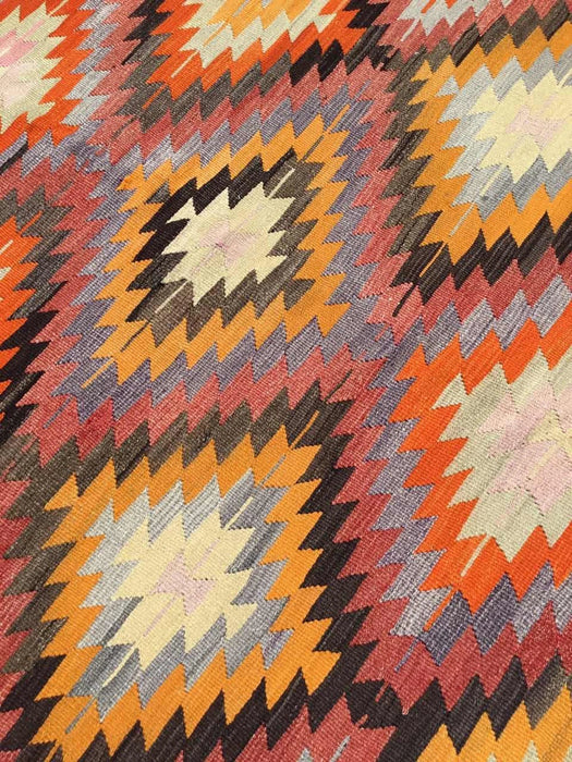 Tappeto Kilim turco vintage 278 cm x 184 cm in lana n. 792