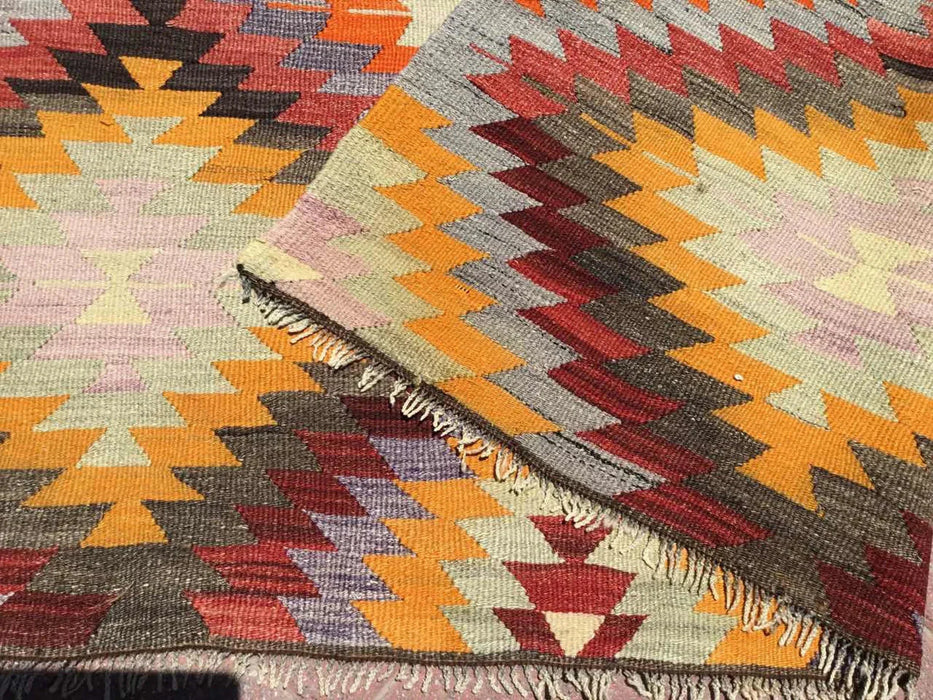 Tappeto Kilim turco vintage 278 cm x 184 cm in lana n. 792