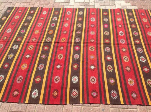 Vintage Turkish Kilim Rug 287cm x 190cm 50 Years Old