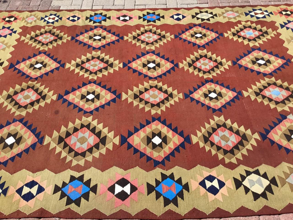 Tappeto Kilim turco vintage 290 cm x 190 cm n. 625