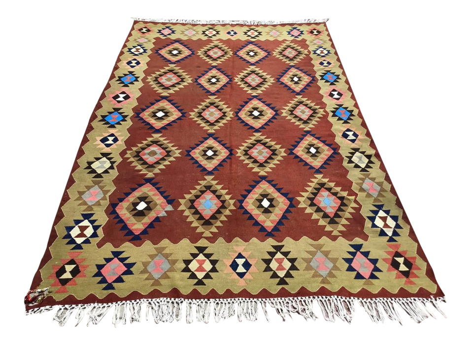 Tappeto Kilim turco vintage 290 cm x 190 cm n. 625