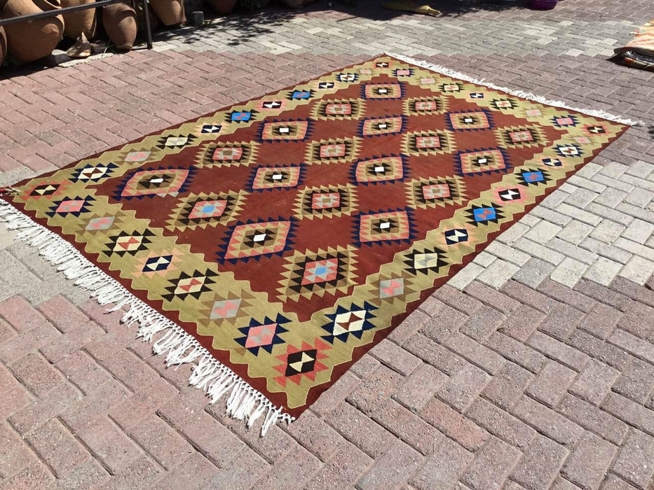 Tappeto Kilim turco vintage 290 cm x 190 cm n. 625