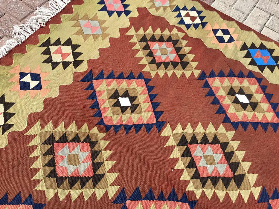 Tappeto Kilim turco vintage 290 cm x 190 cm n. 625