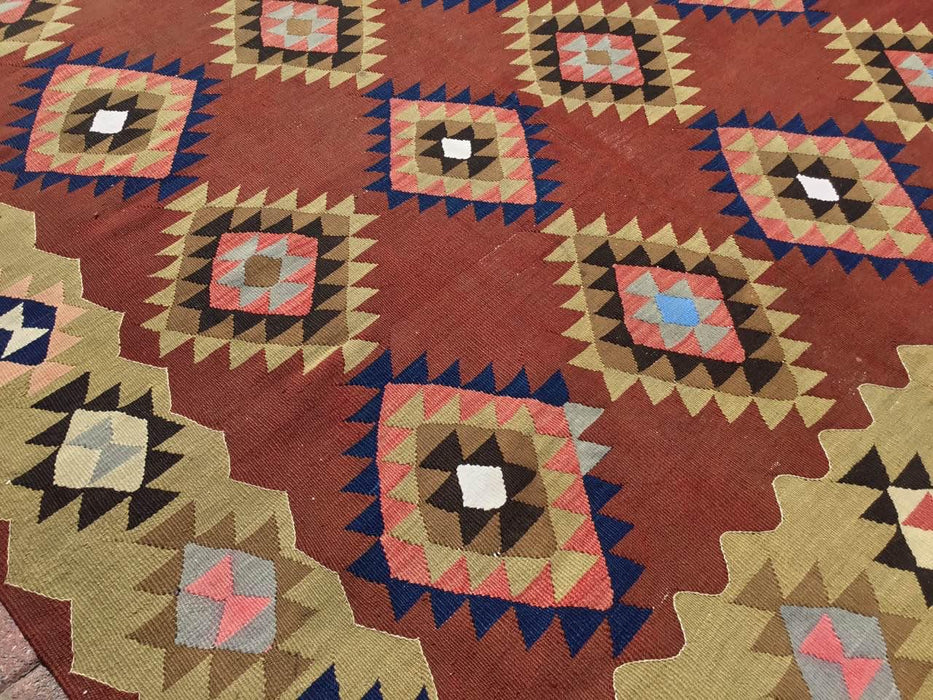 Tappeto Kilim turco vintage 290 cm x 190 cm n. 625