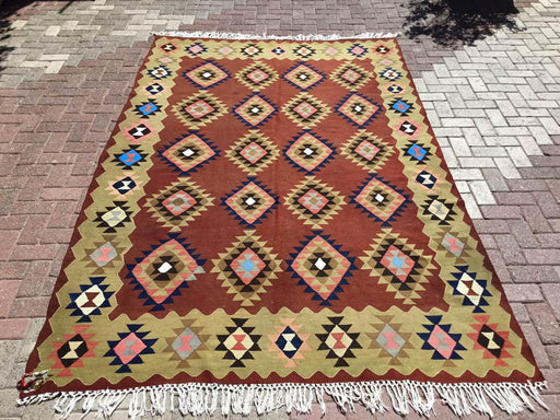 Vintage Turkse Kilim -tapijt 290 cm x 190cm #625