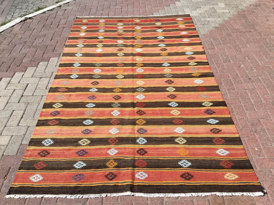Vintage Turkish Kilim Rug 293cm x 172cm 50 Years Old