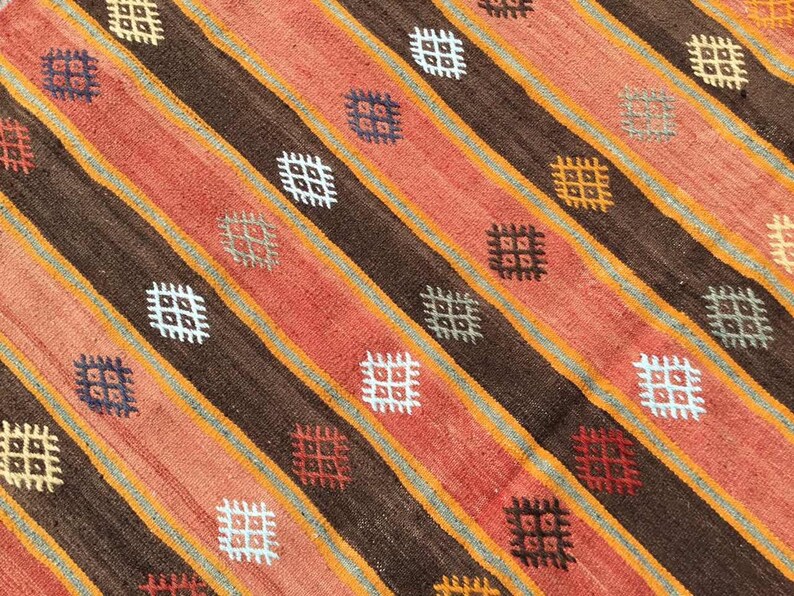 Vintage Turkish Kilim Rug 293cm x 172cm 50 Years Old