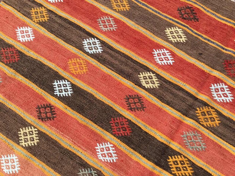 Vintage Turkish Kilim Rug 293cm x 172cm 50 Years Old