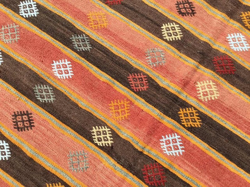 Vintage Turkish Kilim Rug 293cm x 172cm 50 Years Old