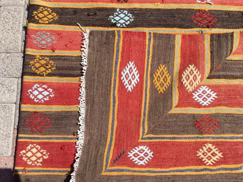 Vintage Turkish Kilim Rug 293cm x 172cm 50 Years Old