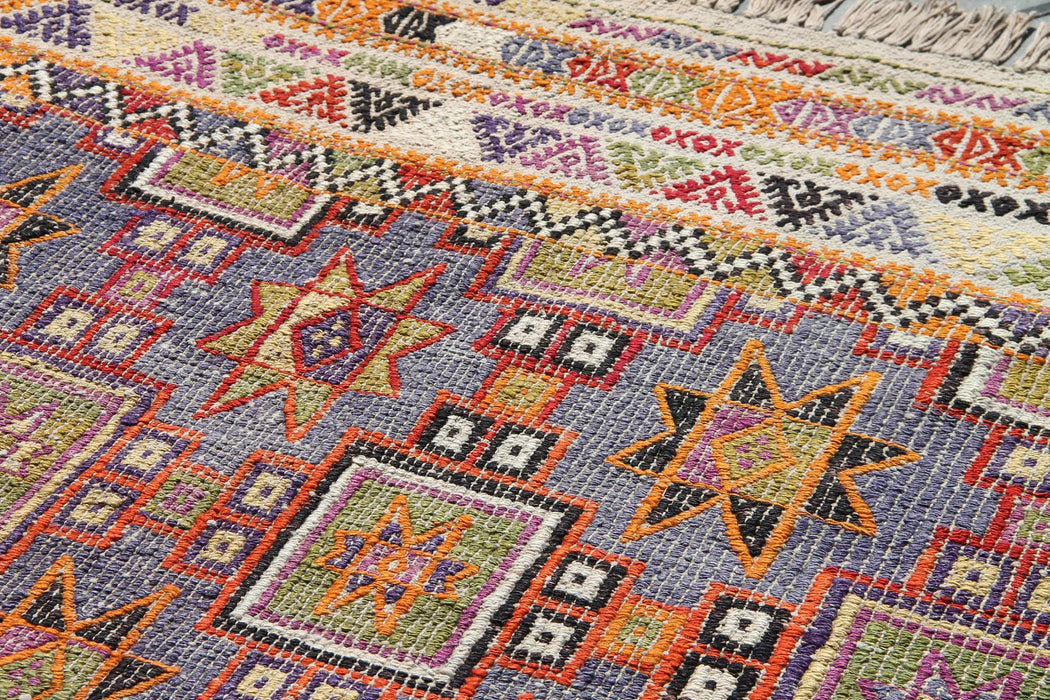 Vintage turkkilainen Kilim matto 295cm x 177cm villapuuvilla