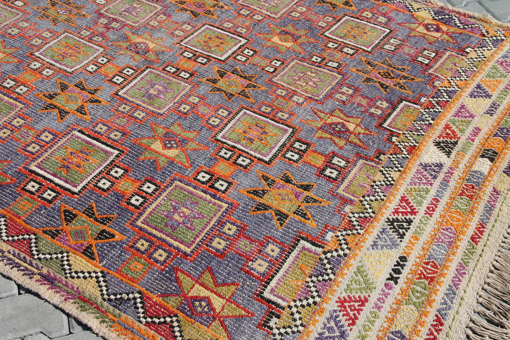 Vintage turkkilainen Kilim matto 295cm x 177cm villapuuvilla