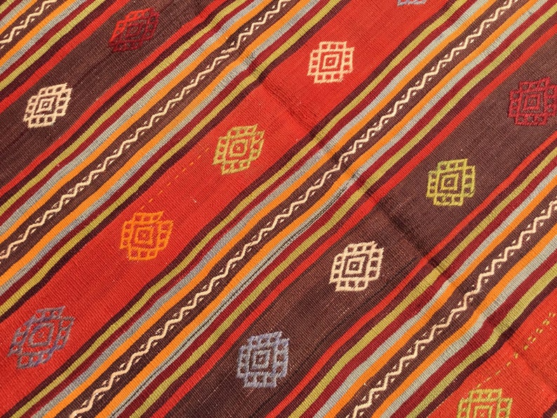 Vintage Turkish Kilim Rug 301cm x 162cm 45 Years Old
