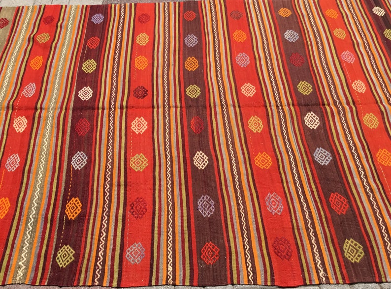 Vintage Turkish Kilim Rug 301cm x 162cm Western Turkey