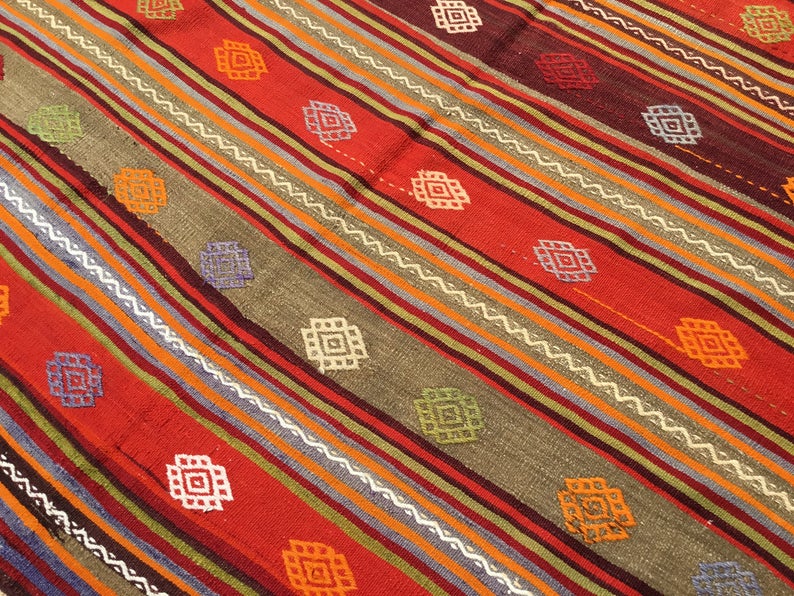 Vintage Turkish Kilim Rug 301cm x 162cm Western Turkey