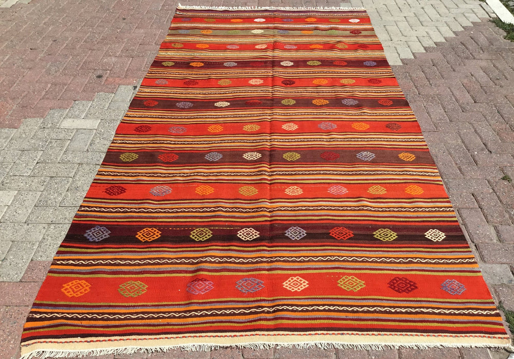 Vintage Turkish Kilim Rug 301cm x 162cm Western Turkey