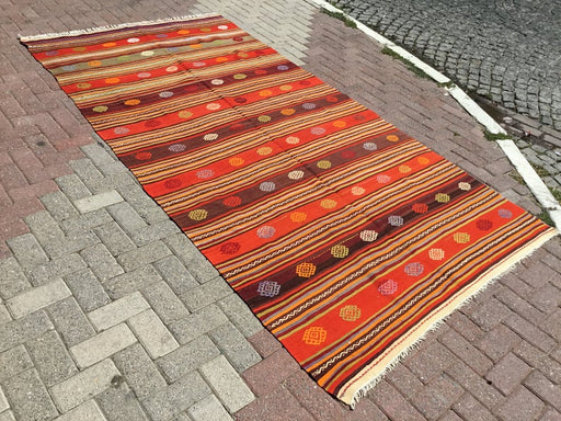 Vintage Turkish Kilim Rug 301cm x 162cm Western Turkey