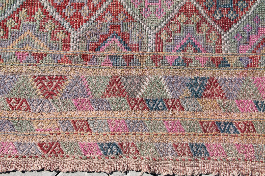 Vintage Turkish Kilim -matto 309cm x 212cm villapuuvilla