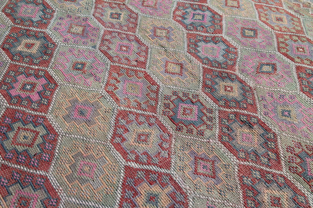 Vintage Turkish Kilim -matto 309cm x 212cm villapuuvilla