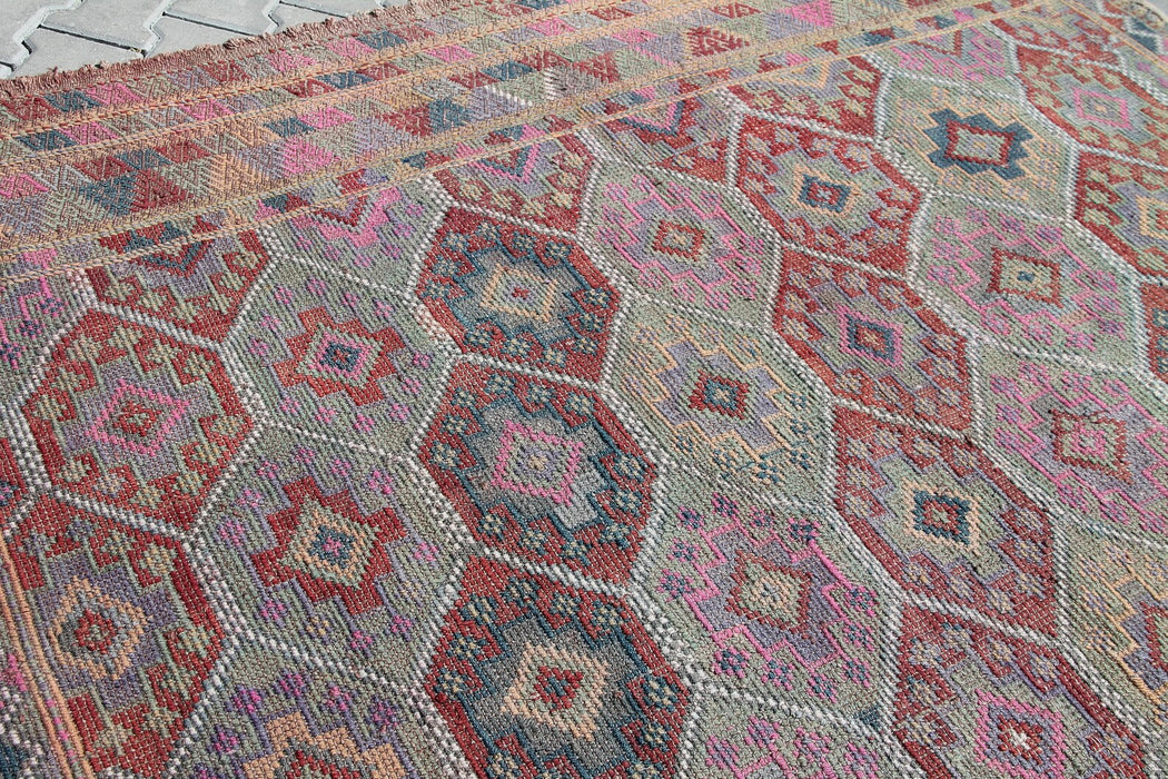 Vintage Turkish Kilim -matto 309cm x 212cm villapuuvilla